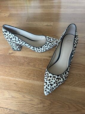 Marc Fisher Block Heel Leopard Print Pumps - Women